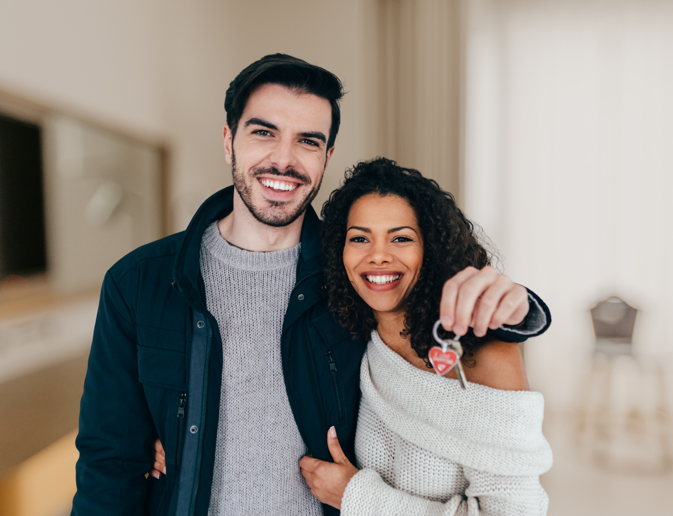 happy couple who just bought a house without an agent